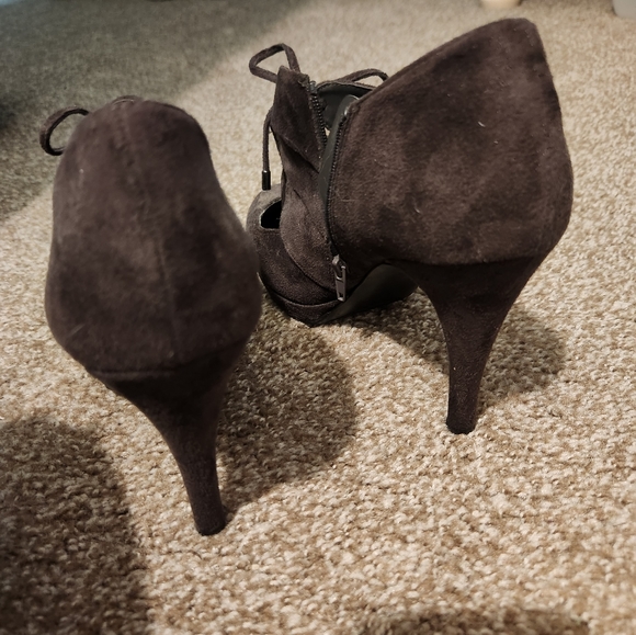 Impo Brown Lace Up Heels Booties Size 9.5 - Picture 7 of 13